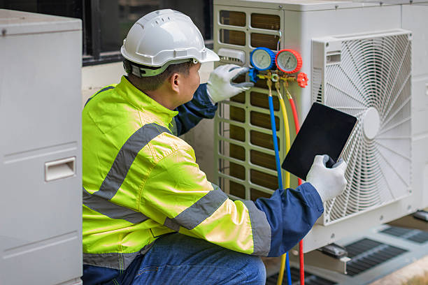 Professional Hvac technician working in Rossville, PA